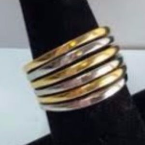 Lia Sophia Gold and Silver Stacked Ring